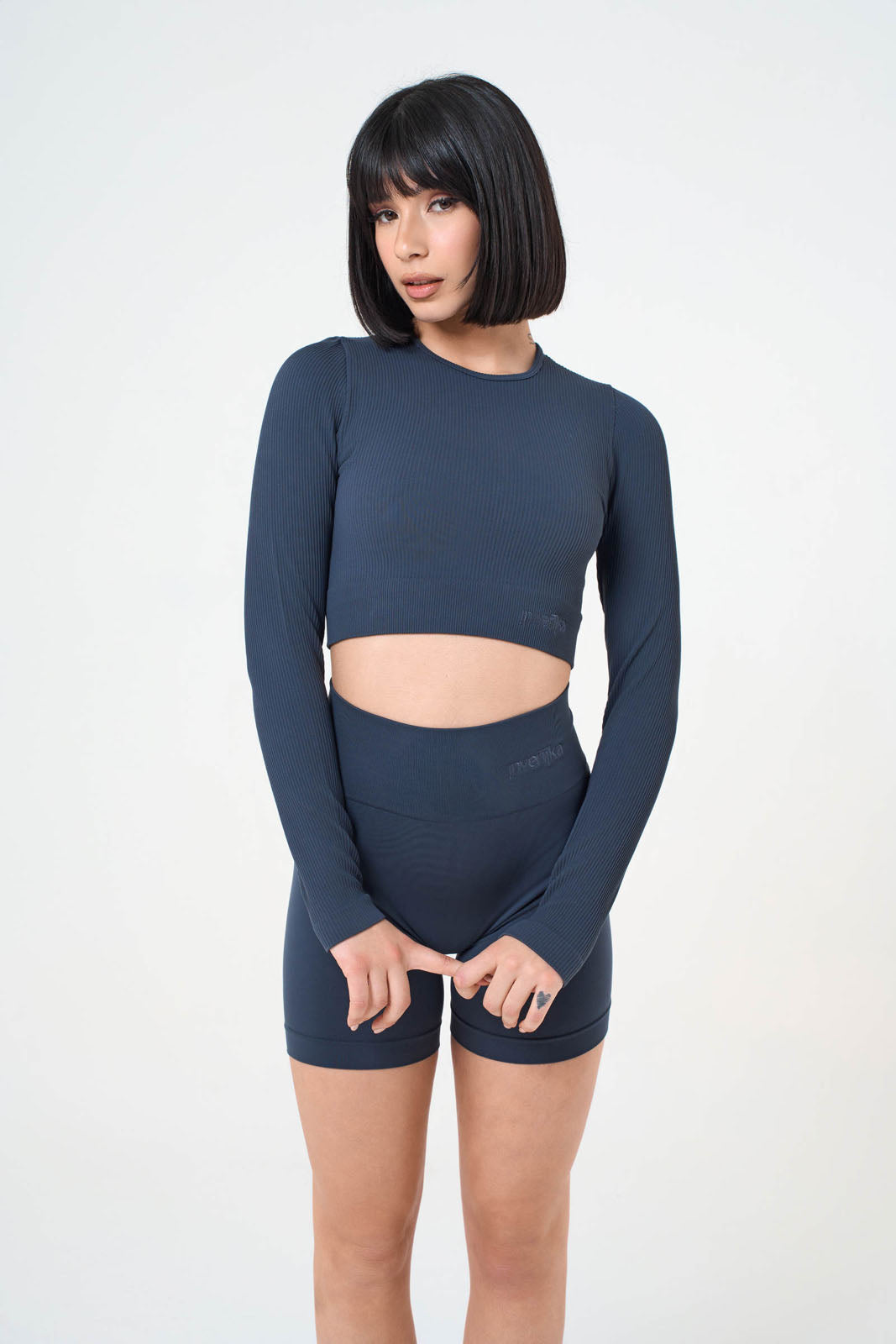 Set Tonika Blue Crop Top e Shorts