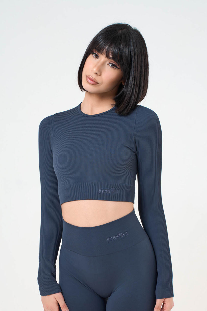 Set Tonika Blue Crop Top e Shorts