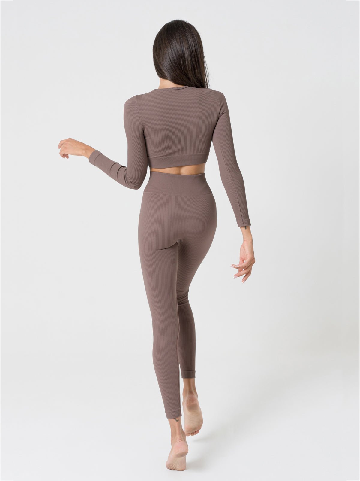 Set Armonika Choco Crop Top Leggings