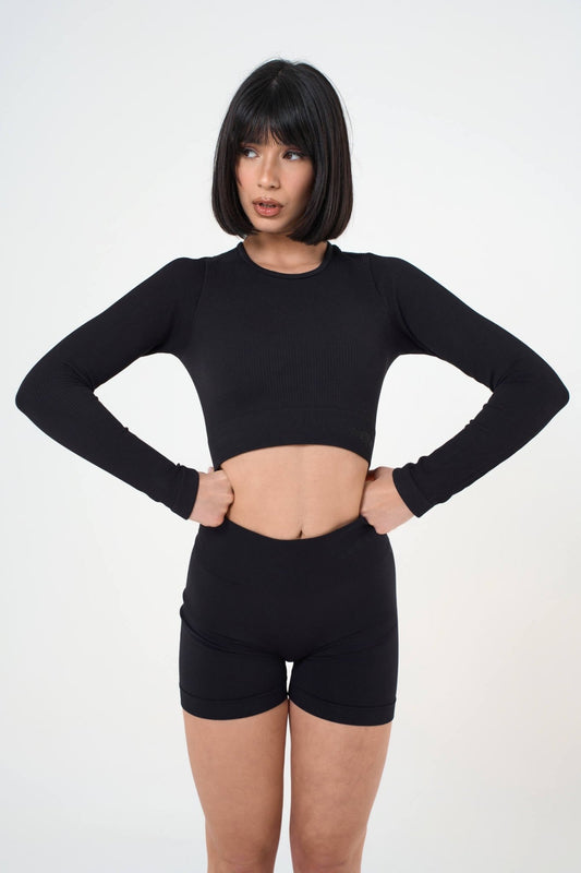Set Tonika Black Crop Top e Shorts