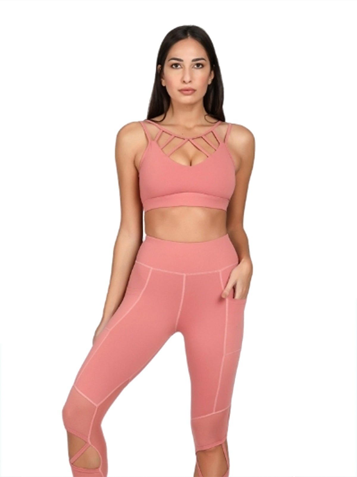 Set Dinamika Rosa Top e Leggings