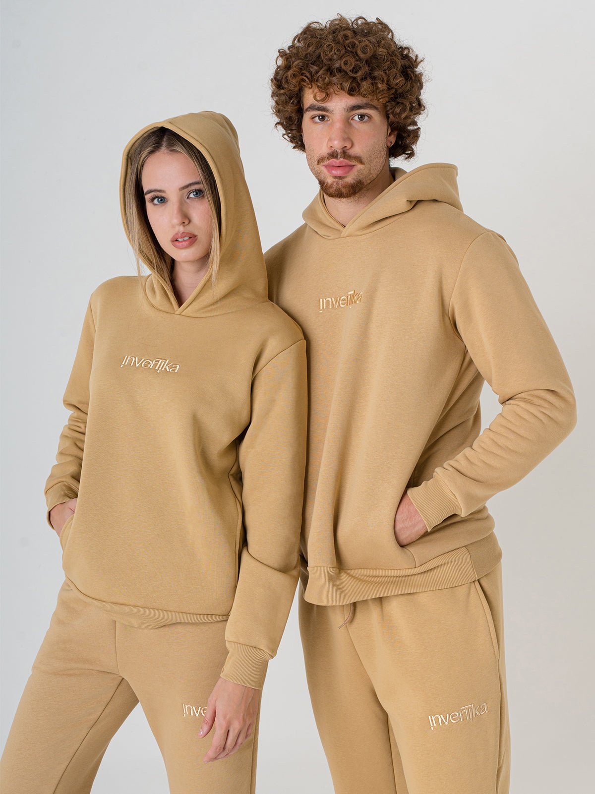 Set Cosmika Cammello Felpa Pantalone