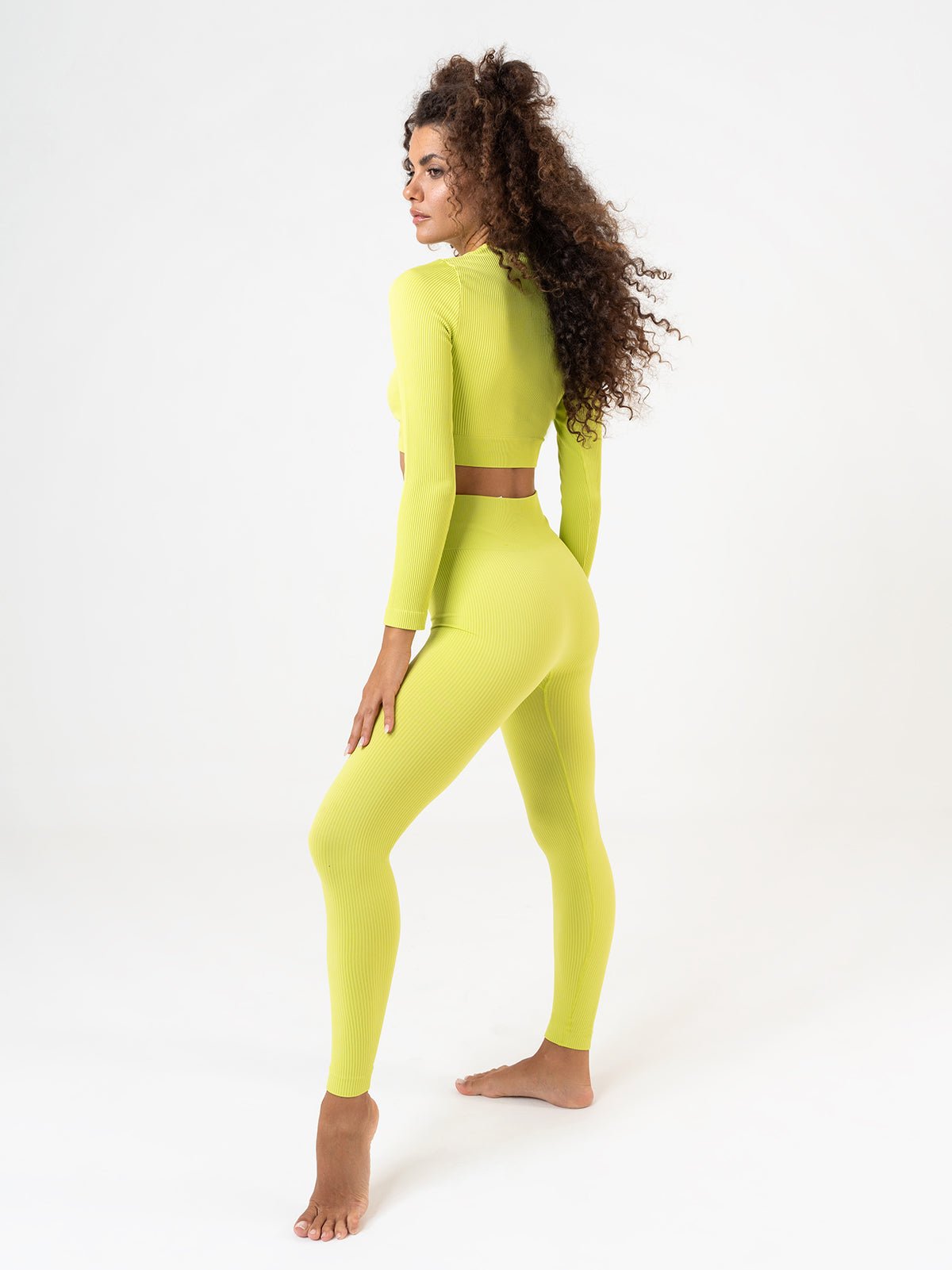 Set Armonika Lime Crop Top e Leggings