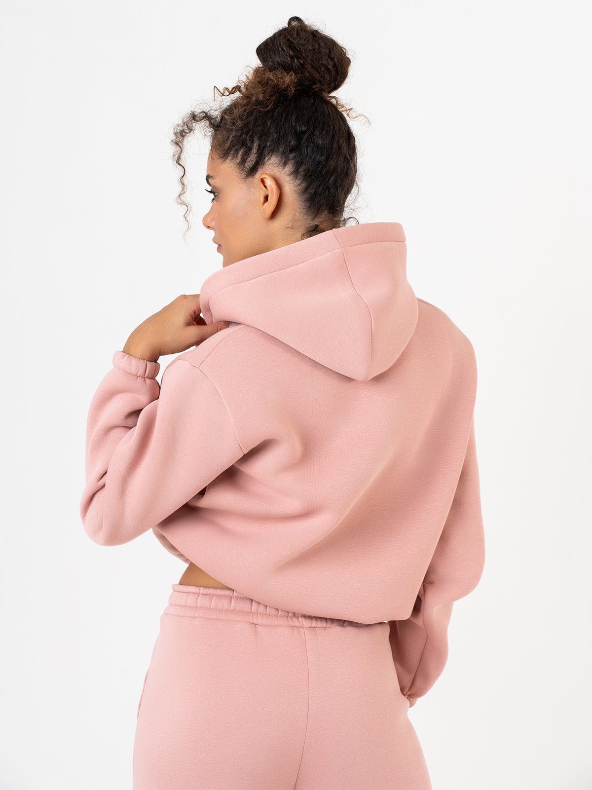 Set Cosmika LIght Rose Felpa Crop Pantalone Svasato