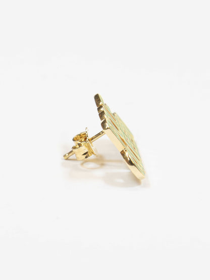 Orecchino Lumika Corona Smaltato Gold