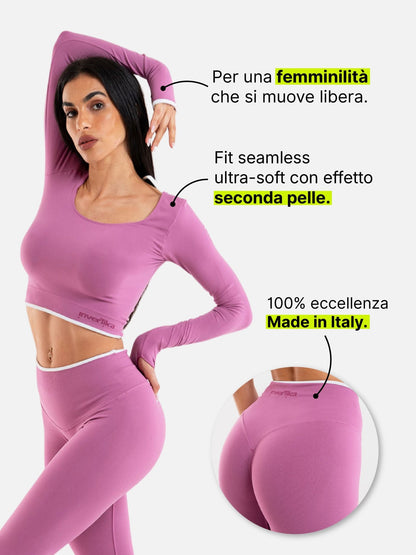 Set Eclettika Choco Crop Top e Shorts