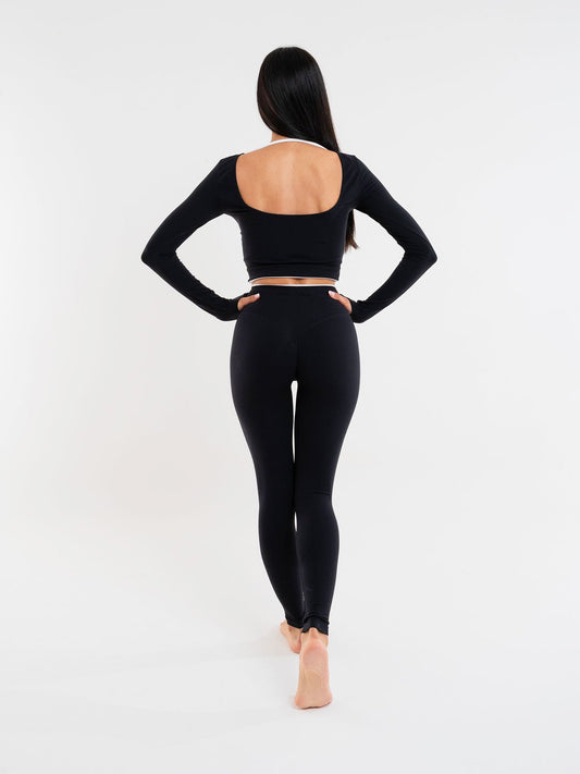 Set Eclettika Black Crop Top e Leggings