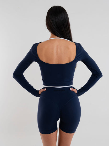 Set Eclettika Blue Crop Top e Shorts