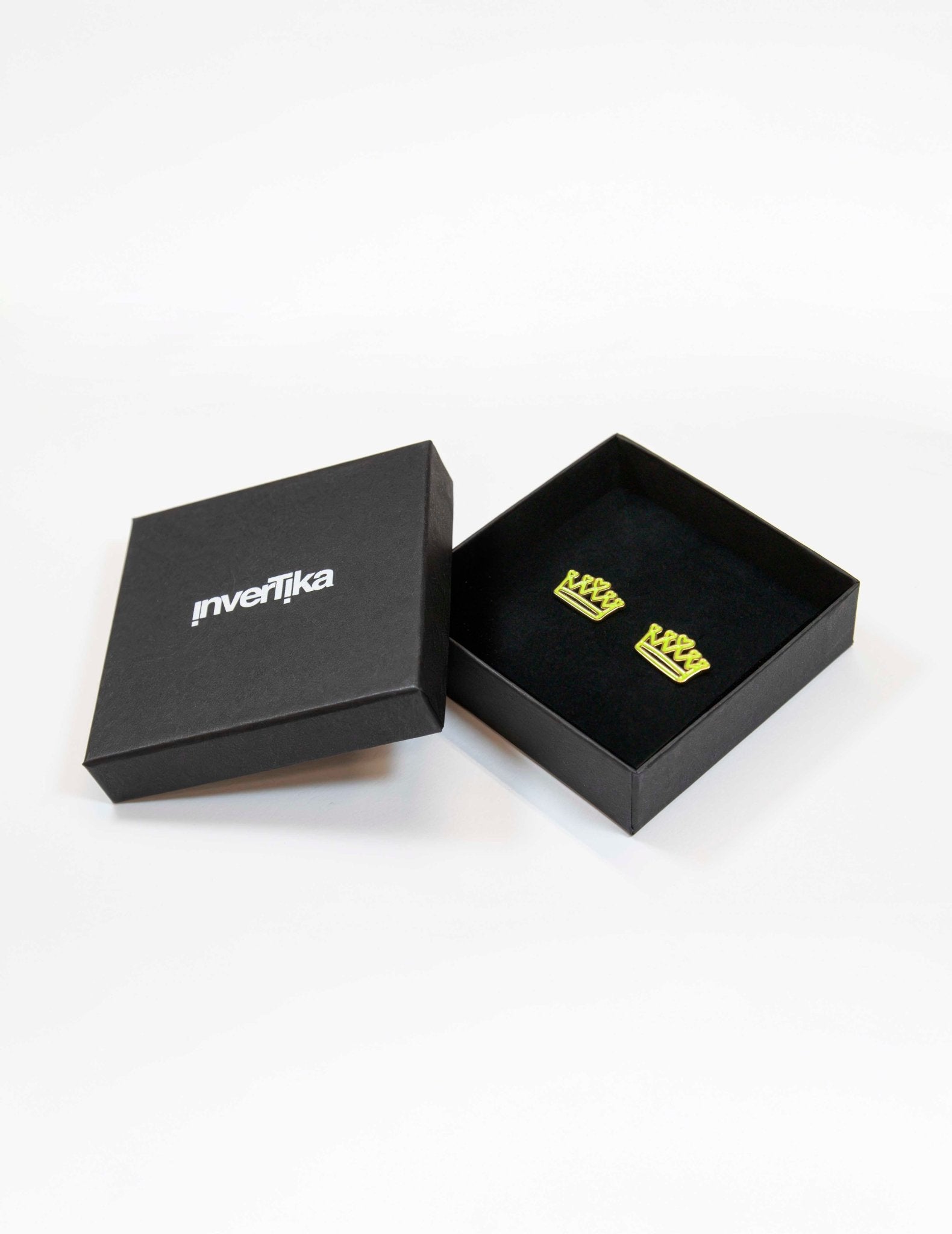 Orecchino Lumika Corona Smaltato Gold