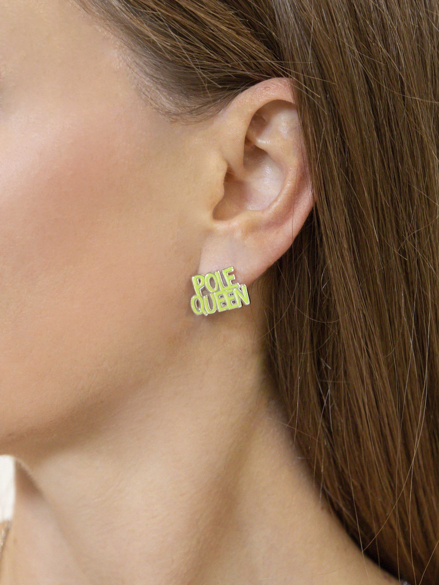 Orecchino Lumika Pole Queen Smaltato Silver