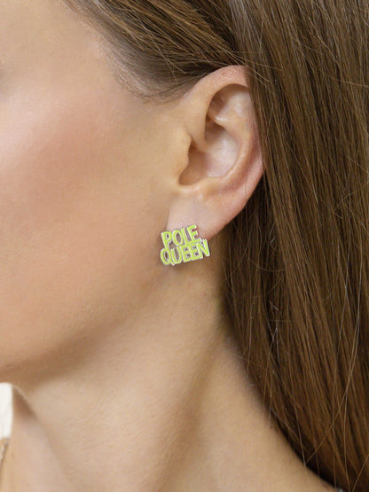 Orecchino Lumika Pole Queen Smaltato Silver