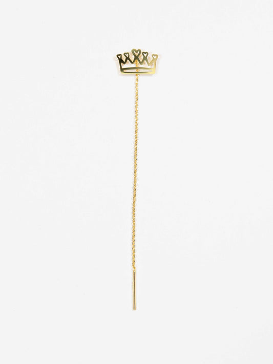 Orecchino Sali e Scendi Lumika Corona Gold