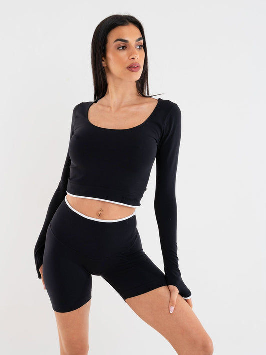 Set Eclettika Black Crop Top e Shorts