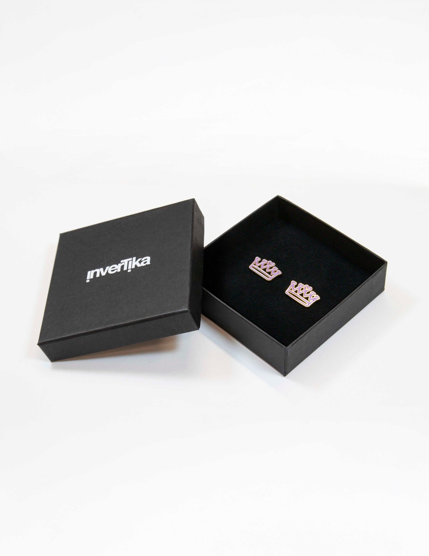 Orecchino Lumika Corona Smaltato Gold