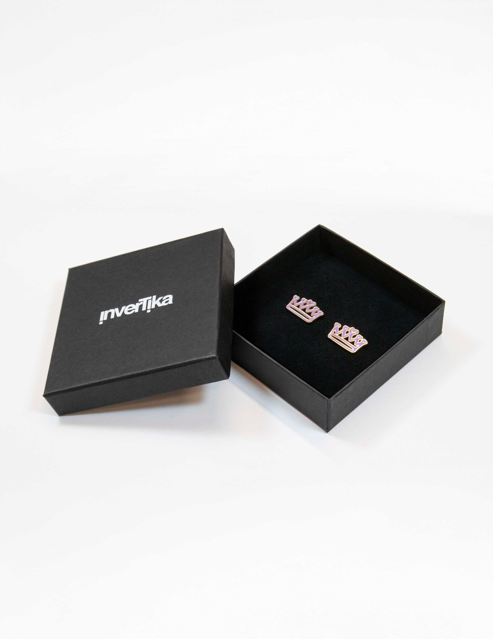 Orecchino Lumika Corona Smaltato Gold