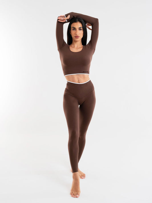 Set Eclettika Choco Crop Top e Leggings
