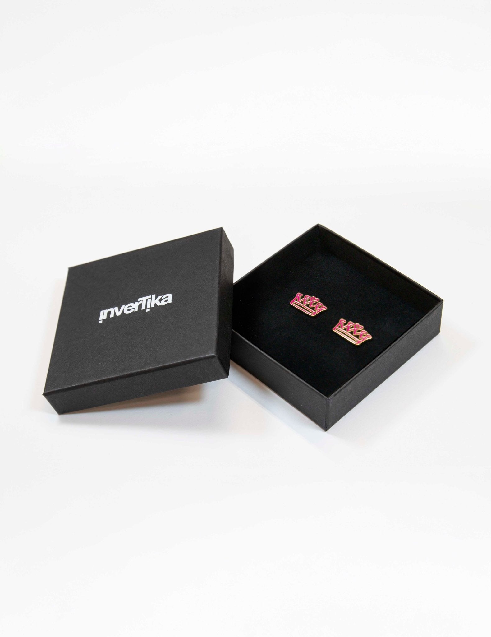 Orecchino Lumika Corona Smaltato Gold