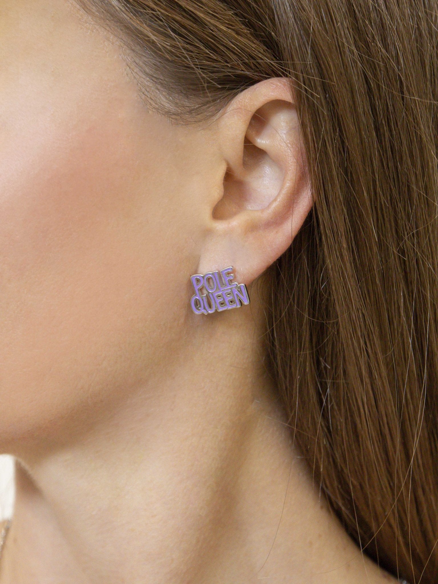 Orecchino Lumika Pole Queen Smaltato Silver