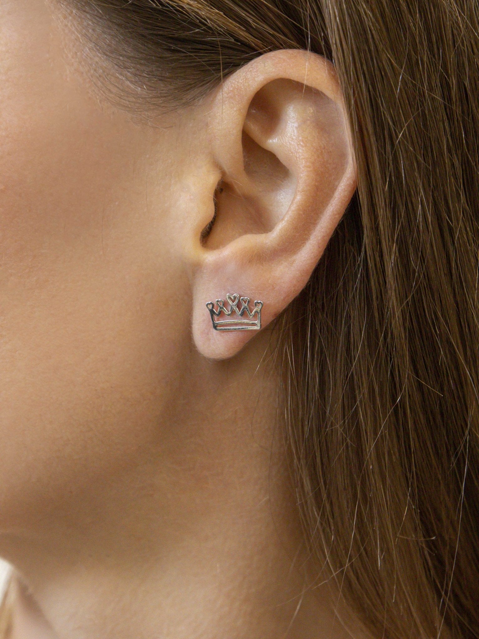 Orecchino Lumika Corona Silver