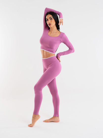 Set Eclettika Malva Crop Top e Leggings