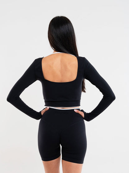 Set Eclettika Black Crop Top e Shorts