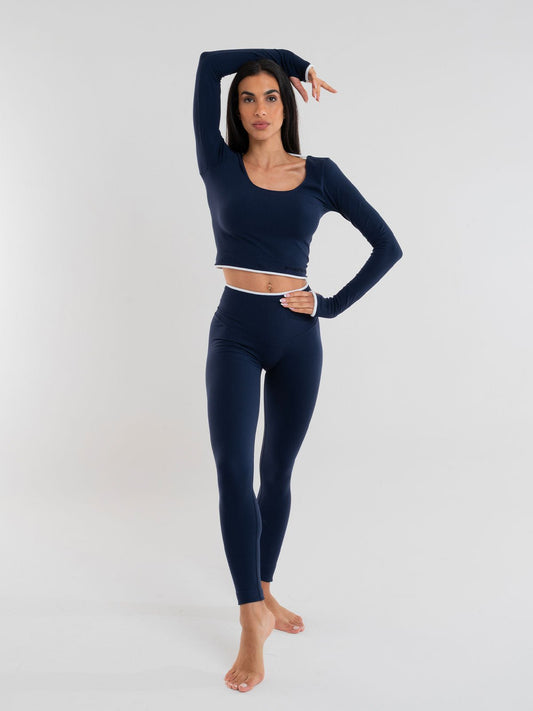 Set Eclettika Blue Crop Top e Leggings