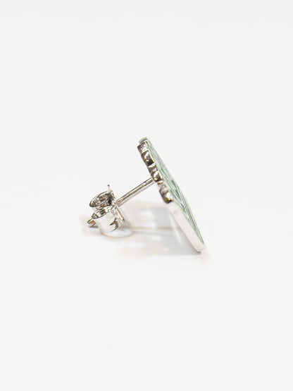 Orecchino Lumika Corona Smaltato Silver