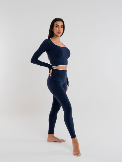 Set Eclettika Blue Crop Top e Leggings