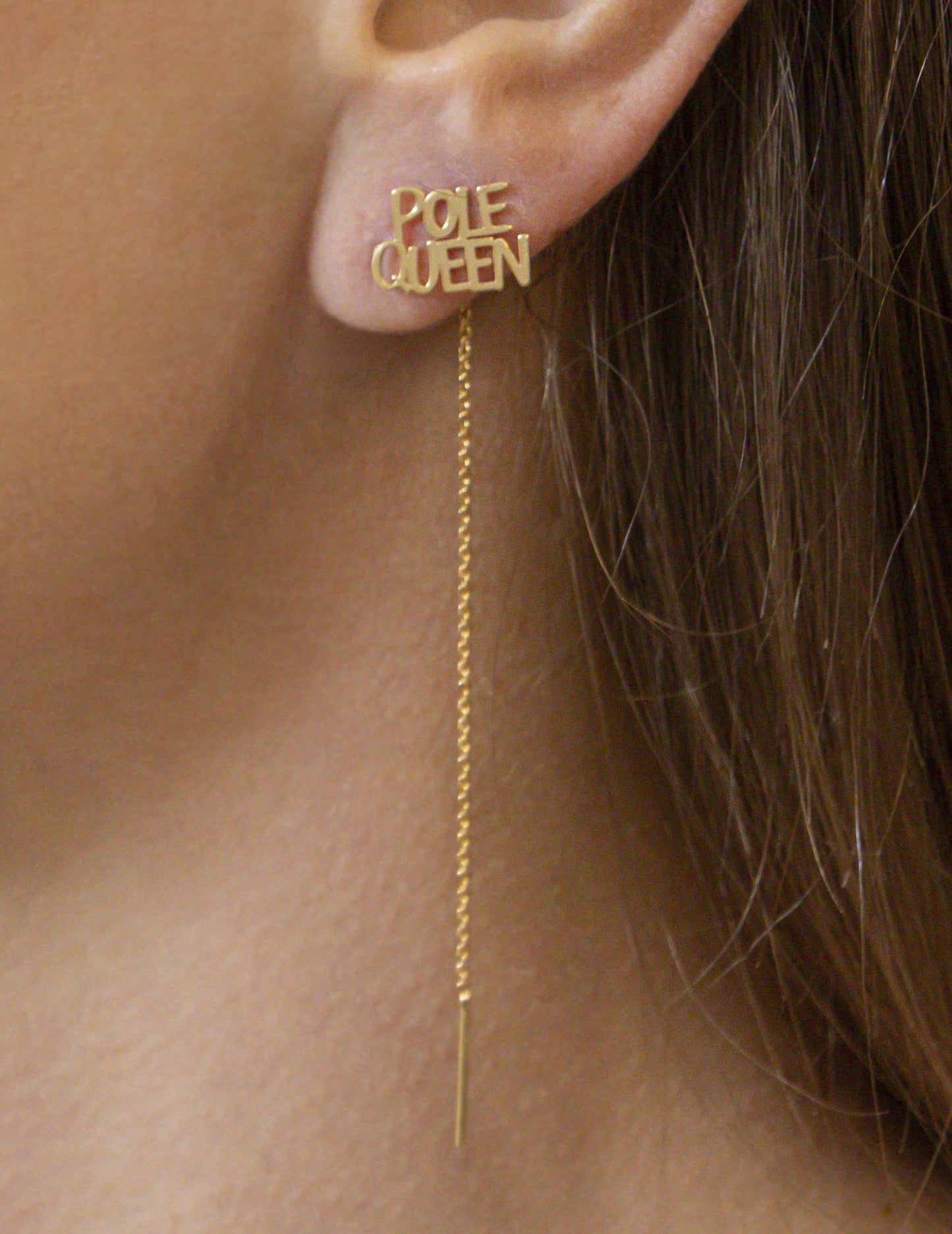 Orecchino Sali e Scendi Lumika Pole Queen Gold