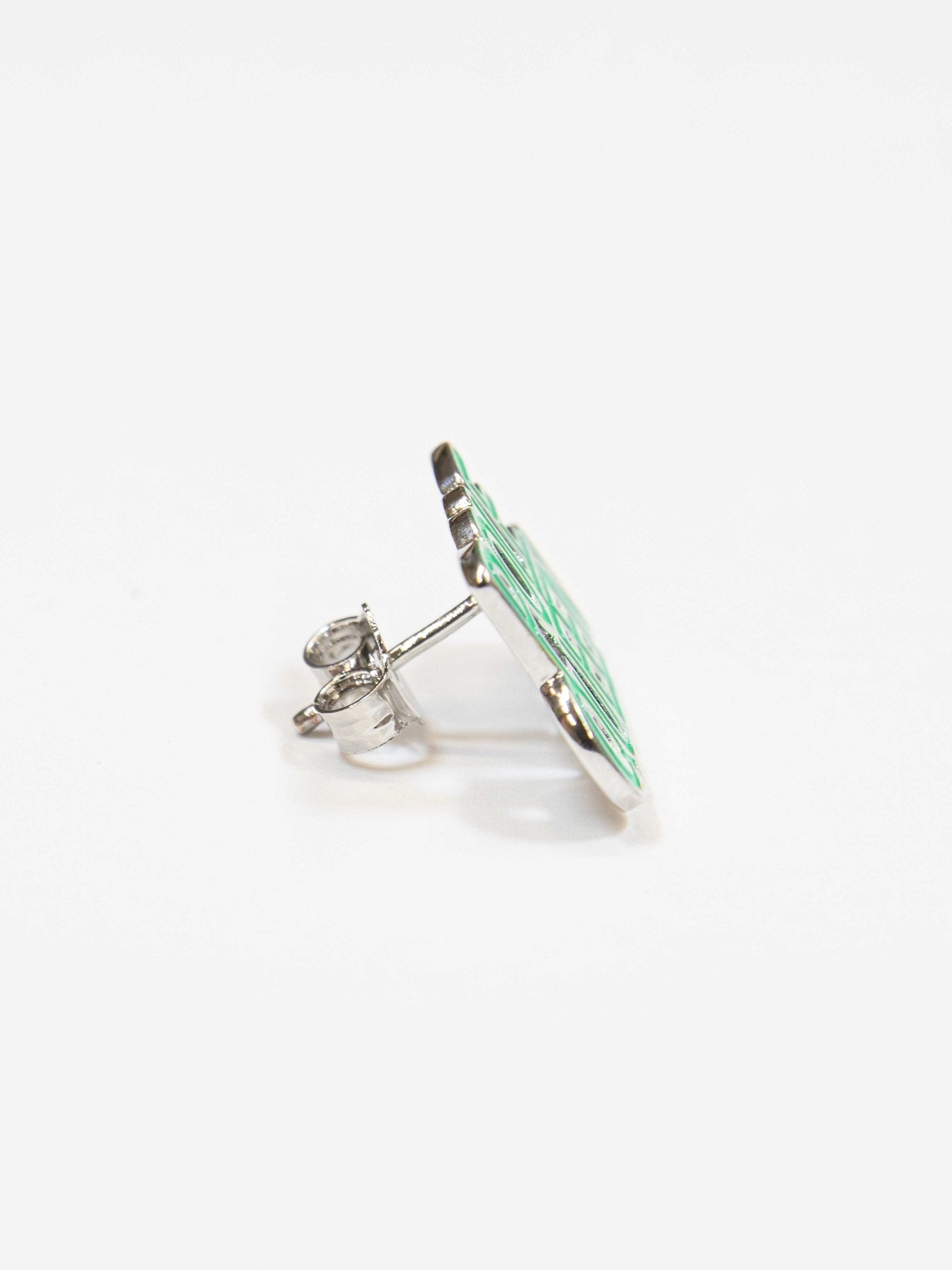 Orecchino Lumika Corona Smaltato Silver